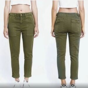 Pistola Mara utility jeans pants dark army olive stretchy 28
